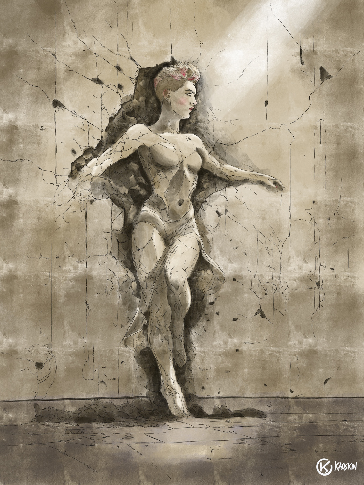 Surface character concept digitalart illustration kaoskin procreate texture