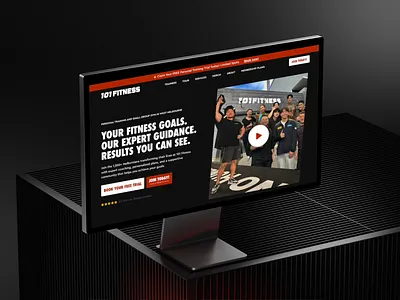 101 Fitness Website Redesign graphic design gym landing page web design website design