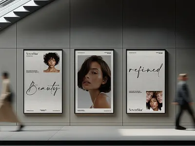 SevenStar Posters brand identity branding concept cosmetics creative creative design creative designer design designer graphic design graphic designer logo logo love logomark logotype modern logo poster design posters visual visual identity