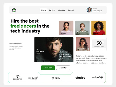 Freelance Website/ Recruitment Company adobe xd clean creative design figma design freelance website hr website minimal minimal website design mobile app mobile ui recruitment company website ui design uxui