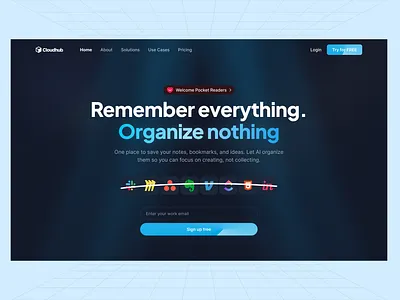 Notes Organizer Website Design homepage webdesign website website design