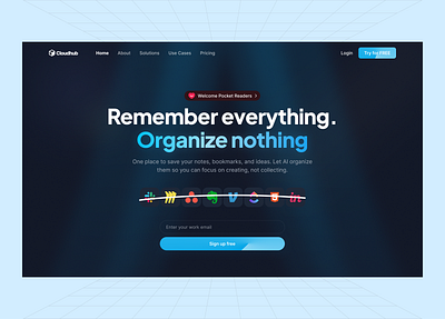 Notes Organizer Website Design homepage webdesign website website design