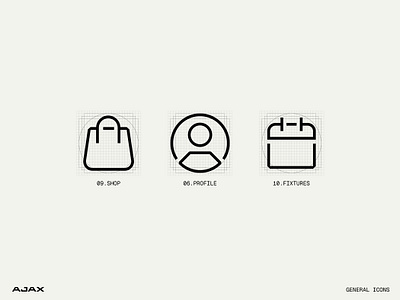 Ajax Iconography | Icons ajax football football club football icons icon icon system iconography icons line icons mono icons monoline picto pictogram profile icon shopping icon sports sports icons sports picto sports pictogram vector icon