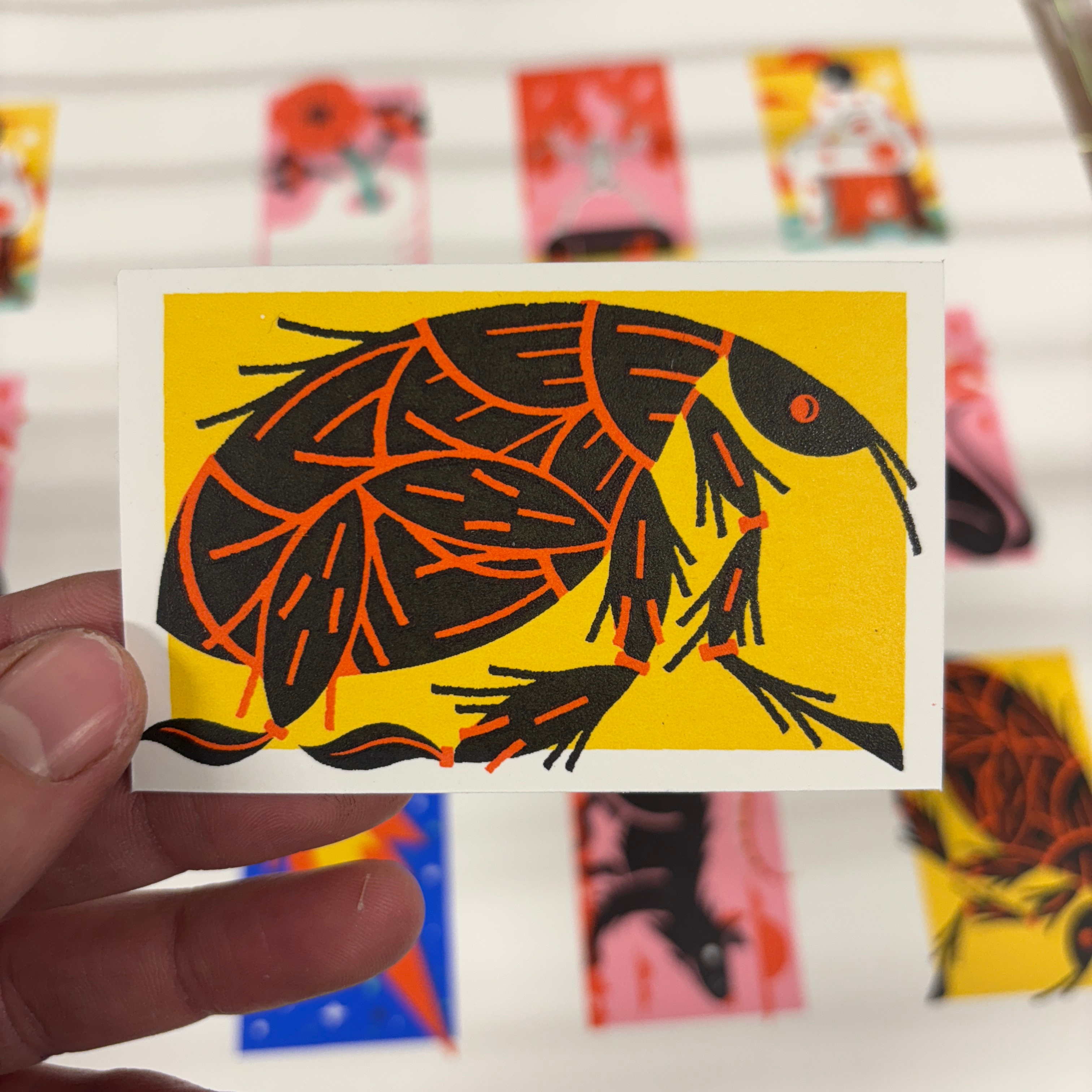 Flea Mini Screen Print art colour design editorial illustration illustration print print making screen print