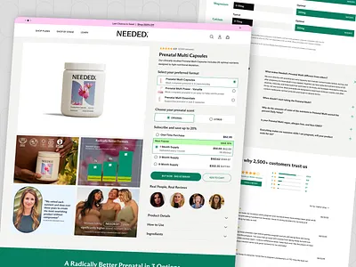 Modern Wellness E-commerce PDP Redesign brandtransformation dtcbrand dtcecommerce ecommercedesign ecommerceproductpage ecommercewebsite healthtech healthtechnology minimalistdesign product detail page productpage professionaldesign redesignproject reproductivehealth shopifydesign supplementdesign testimonialdesign uiux design websiteredesign womenshealth