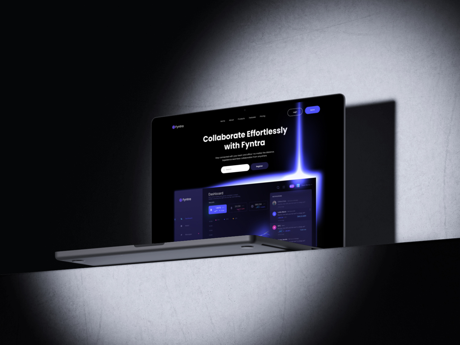 Crypto Asset Management Platform crypto ui landing page ui website