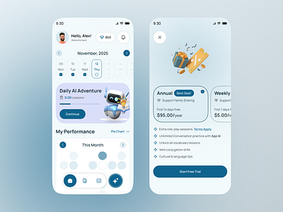 Ai education app design ai ai app ai education ai education app app app design course app e learning education app education app design mobile mobile app mobile app design online class online education app student app study app ui design uiux university app
