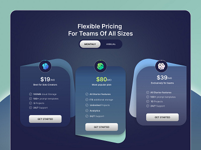 High Visibility for SaaS & UI Components clean ui component design dark mode ui glassmorphism landing page section minimal design modern interface neumorphism pricing cards pricing table pricing ui saas design subscription plans uiux user interface web design