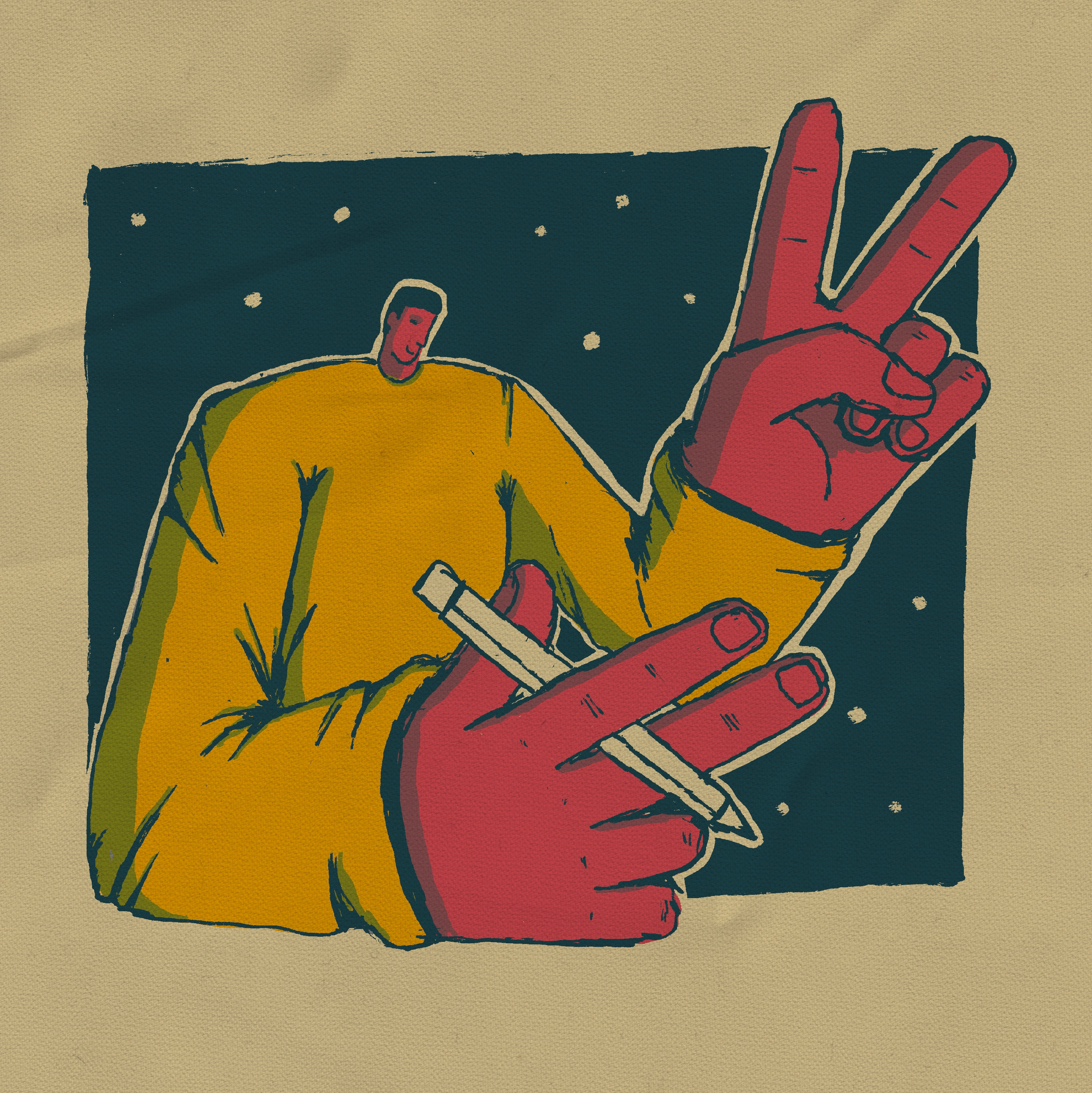 Hands speak loud art character design digital art flat graphic design illustration