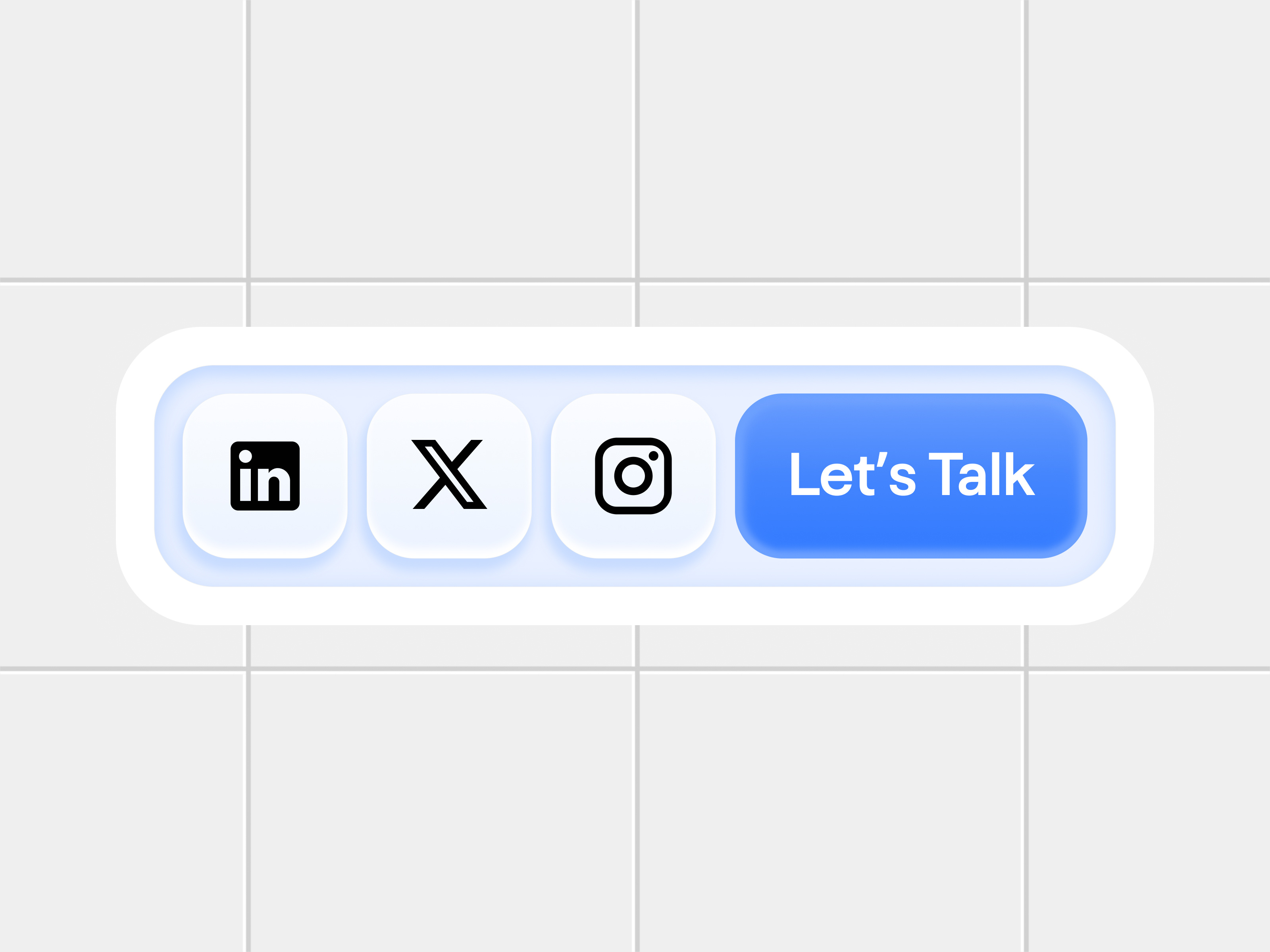 Social Contact CTA – Let’s Talk Button UI card ui component ui contact ui cta button glow effect minimal ui modern ui social media ui ui ui button ui design ux design