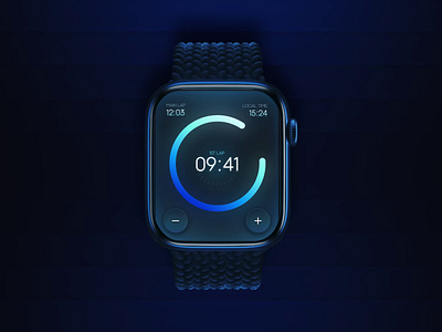 Apple Watch Sports Tracker — High-Tech Glass UI System ⌚️ apple watch apple watch ui design fitness app glass ui health tracker healthcare running app sports app ui ux widget design
