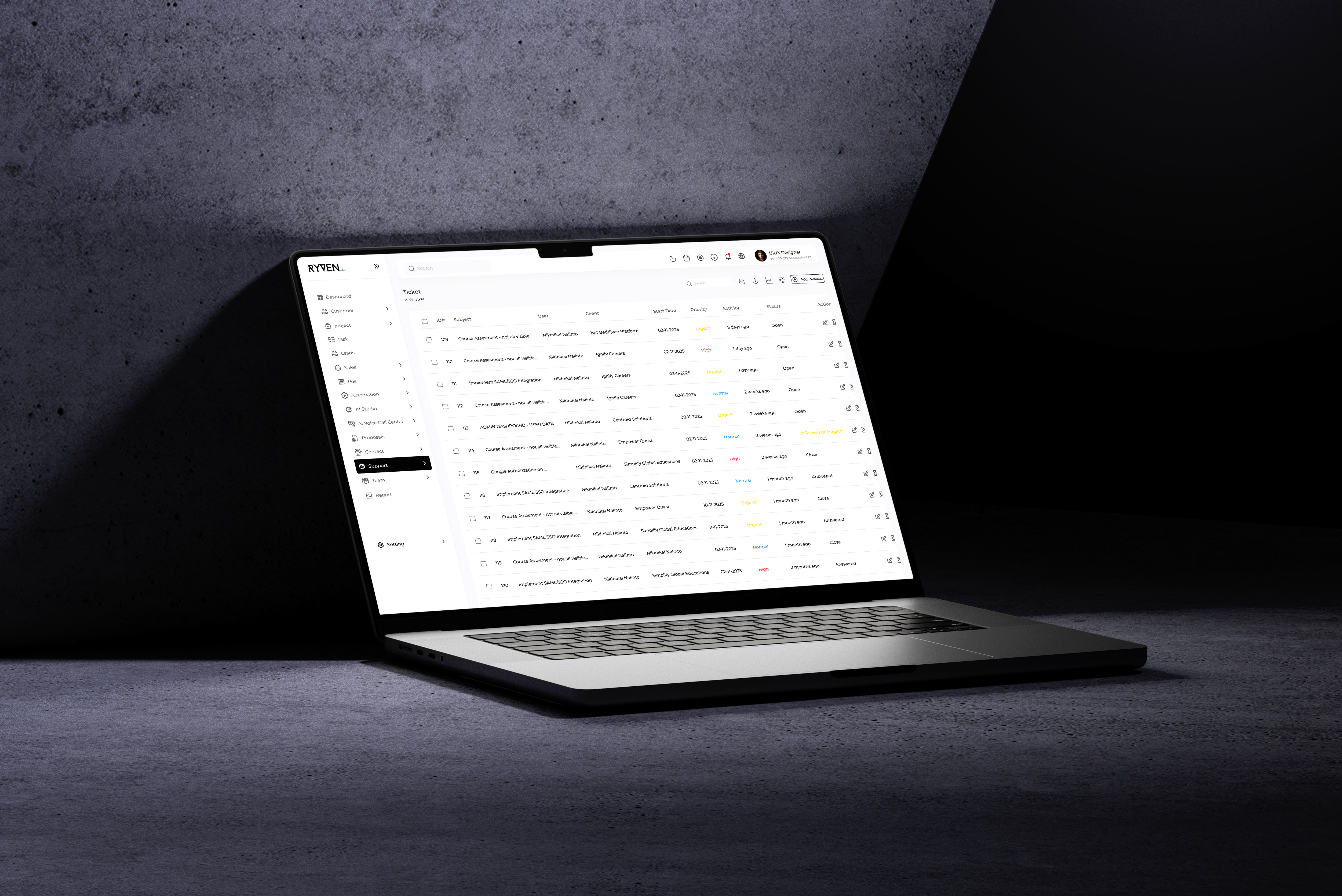CRM Ticket & Proposal Management — Simplified. cleanui clientmanagement crmdashboard crmdesign crmsoftwaredesign customermanagement dashboardui dribbbleshots interfacedesign minimaldesign productdesign proposaldashboard proposalmanagement saasdesign ticketsystemui uidesign userfocused uxdesign webappdesign