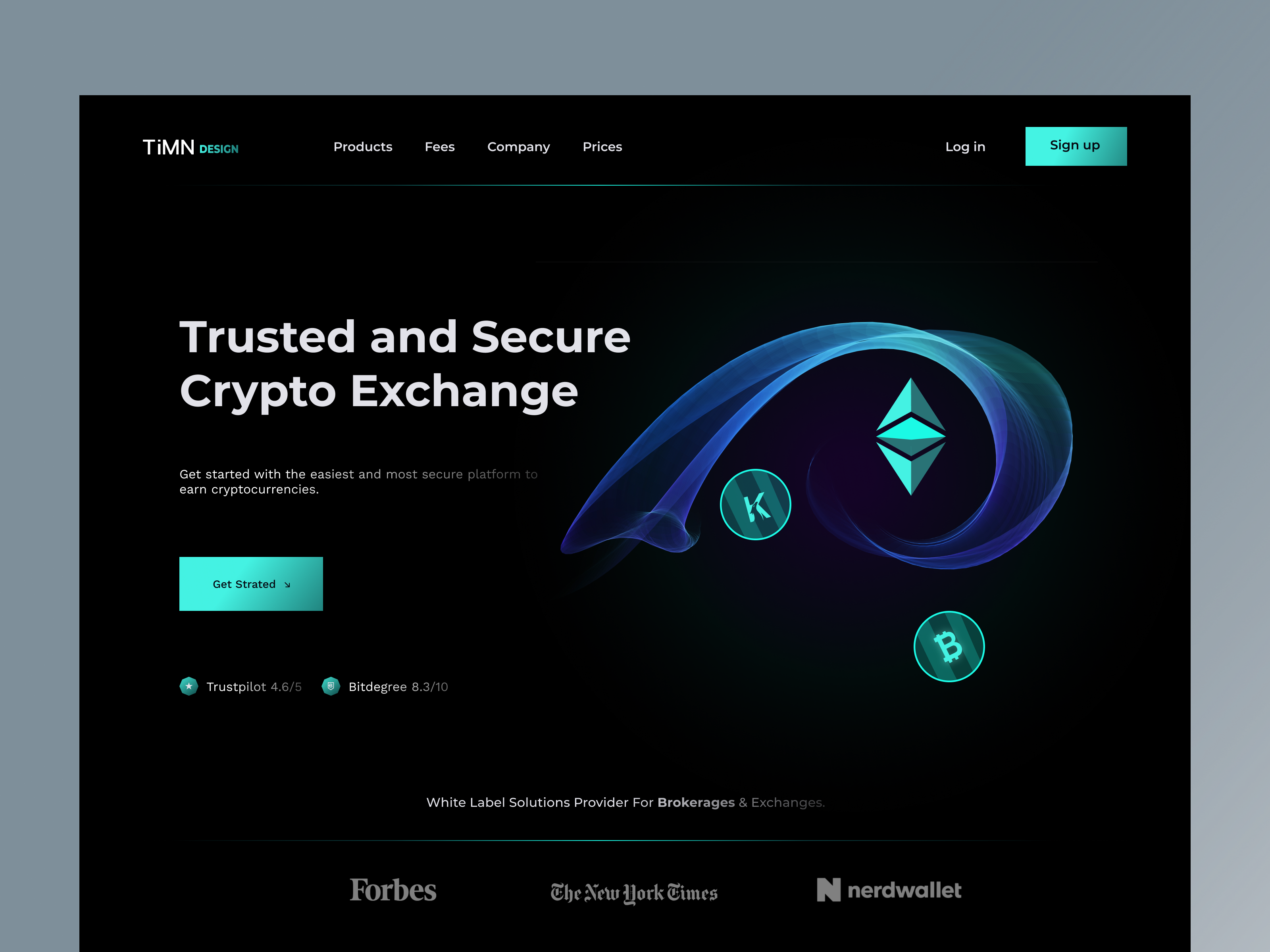 Crypto Website 3d bitcoin blockchain crypto crypto currency crypto web crypto website design exchange timn trade ui ux web website