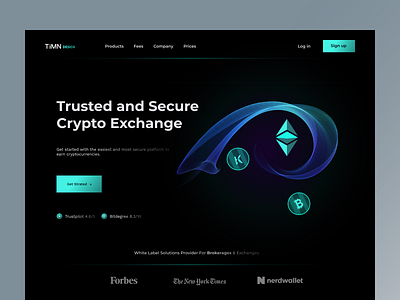 Crypto Website 3d bitcoin blockchain crypto crypto currency crypto web crypto website design exchange timn trade ui ux web website