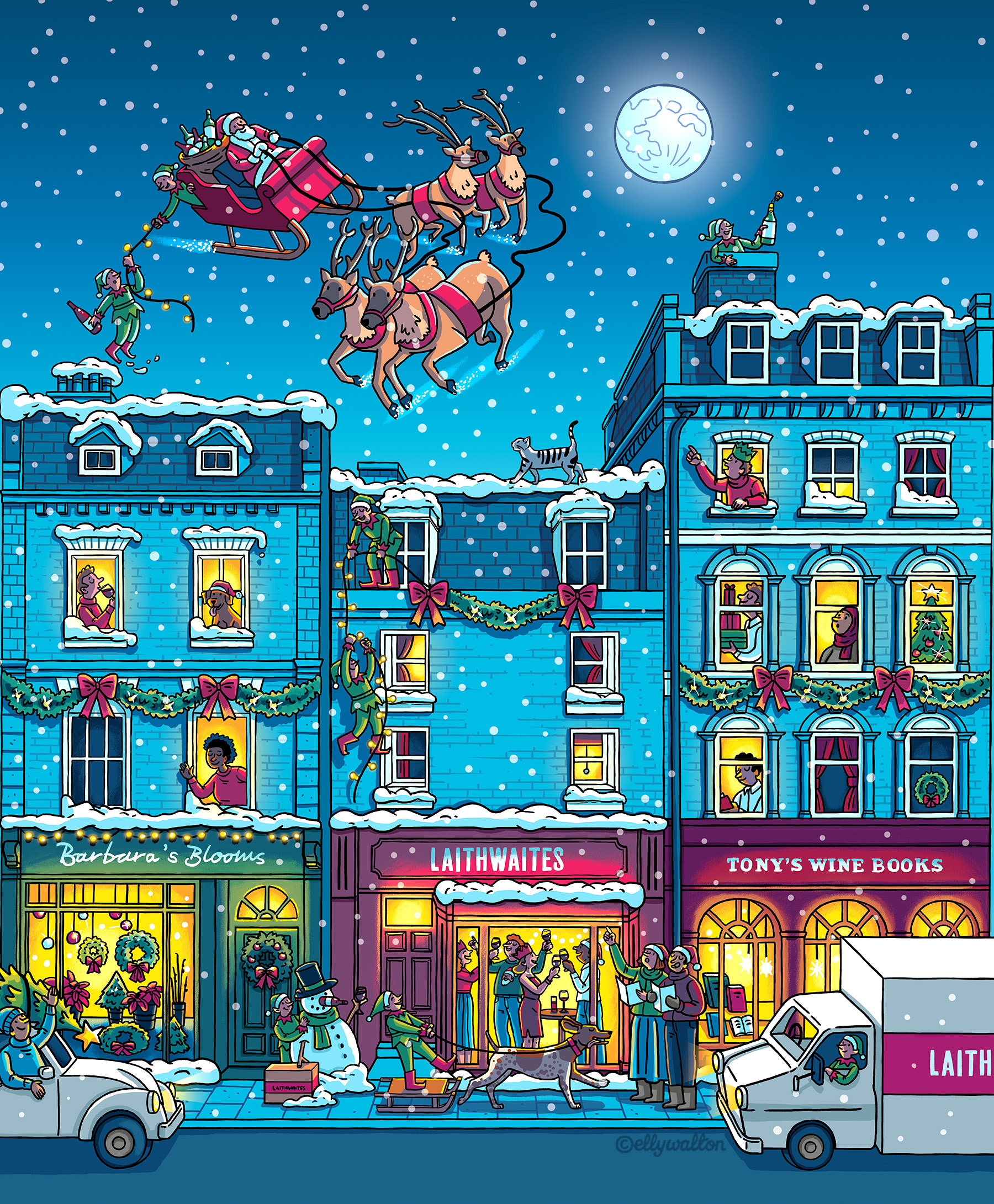 Laithwaites Wines 2025 Advent Calendar Illustration advent calendar christmas christmas illustration figurative illustration laithwaites packaging packaging illustration wheres wally wimmelbild wine box
