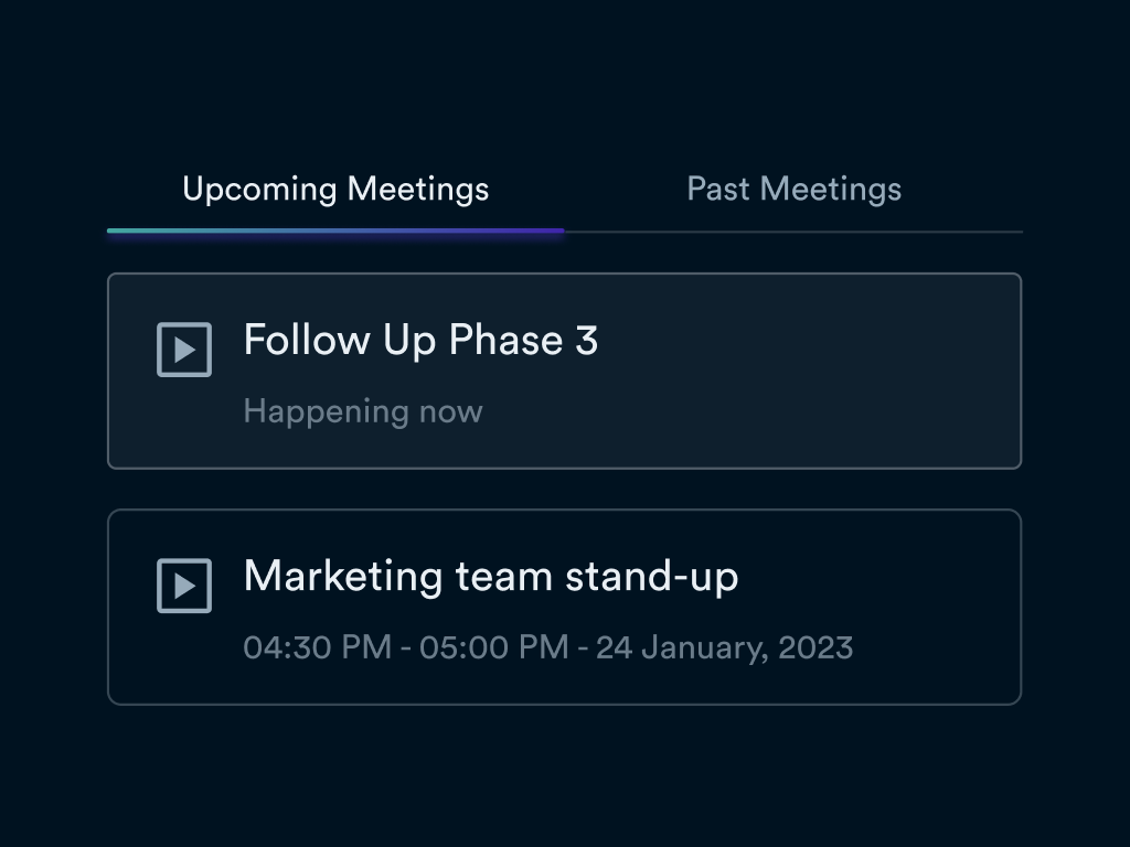 Quickmeet - Meeting Tabs component design design system interface design navigation design product design saas tabs ui components ui design ux design virtual meetings web app