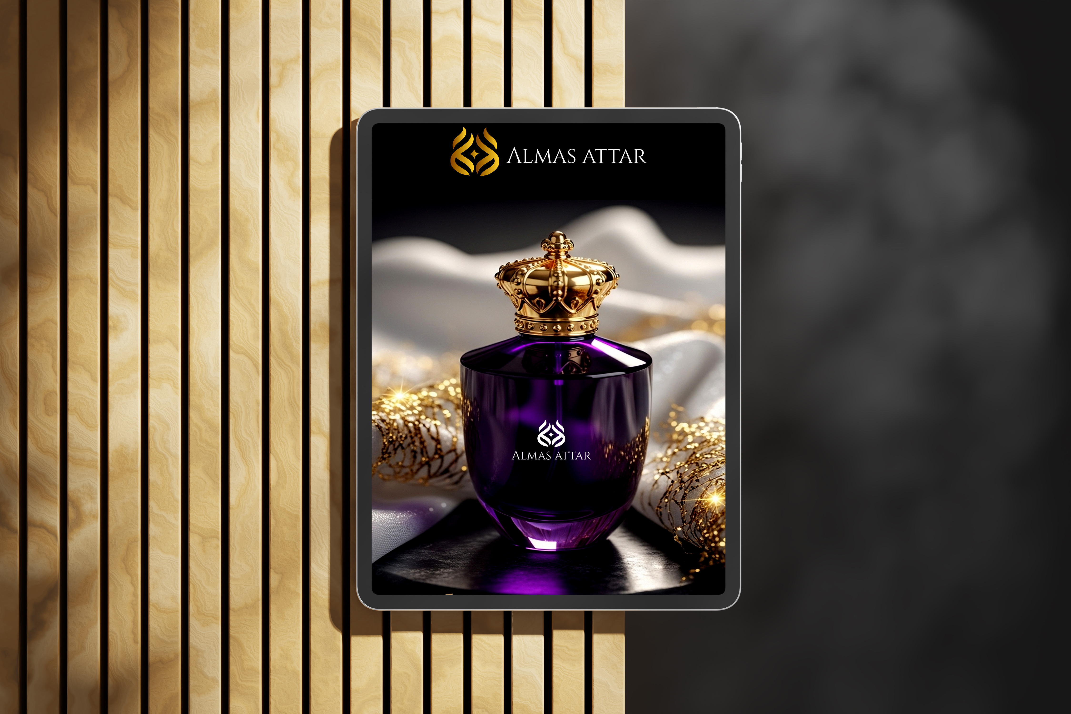 Luxury Almas Attar Perfume Logo Concept br branding graphic design illustration logo typography vector