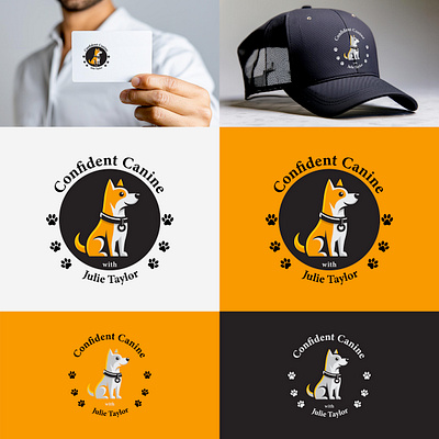 Confident Canine – Premium Dog Training Brand Logo Design animal logo design brand identity branding design canine branding custom logo dog logo dog trainer brand dog training branding dog training logo graphic design logo concept logo design mascot logo modern logo pet business logo pet illustration pet logo professional logo design vector mascot