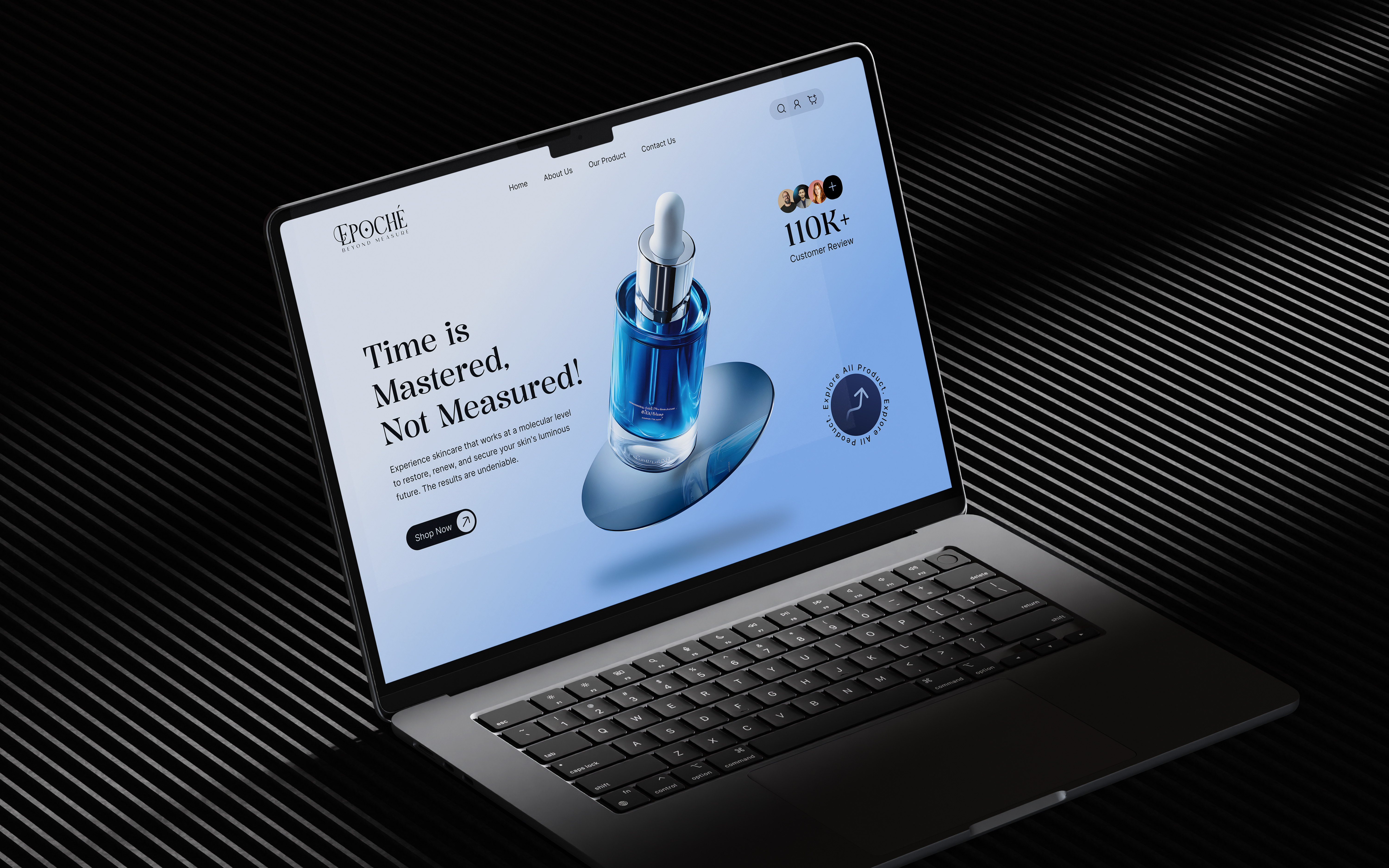 Example of Shopify Ecommerce Landing Page UI Design