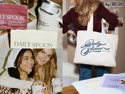 Daily Spoon: branding authentic branding calligraphy charming dailyspoon flow healthy hip identity lettering lifestyle modern mood original script type unique vibe vibrant