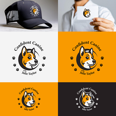 Confident Canine – Premium Dog Training Brand Logo Design animal logo design brand identity branding design canine branding custom logo dog logo dog trainer brand dog training branding dog training logo graphic design logo concept logo design mascot logo modern logo pet business logo pet illustration pet logo professional logo design vector mascot