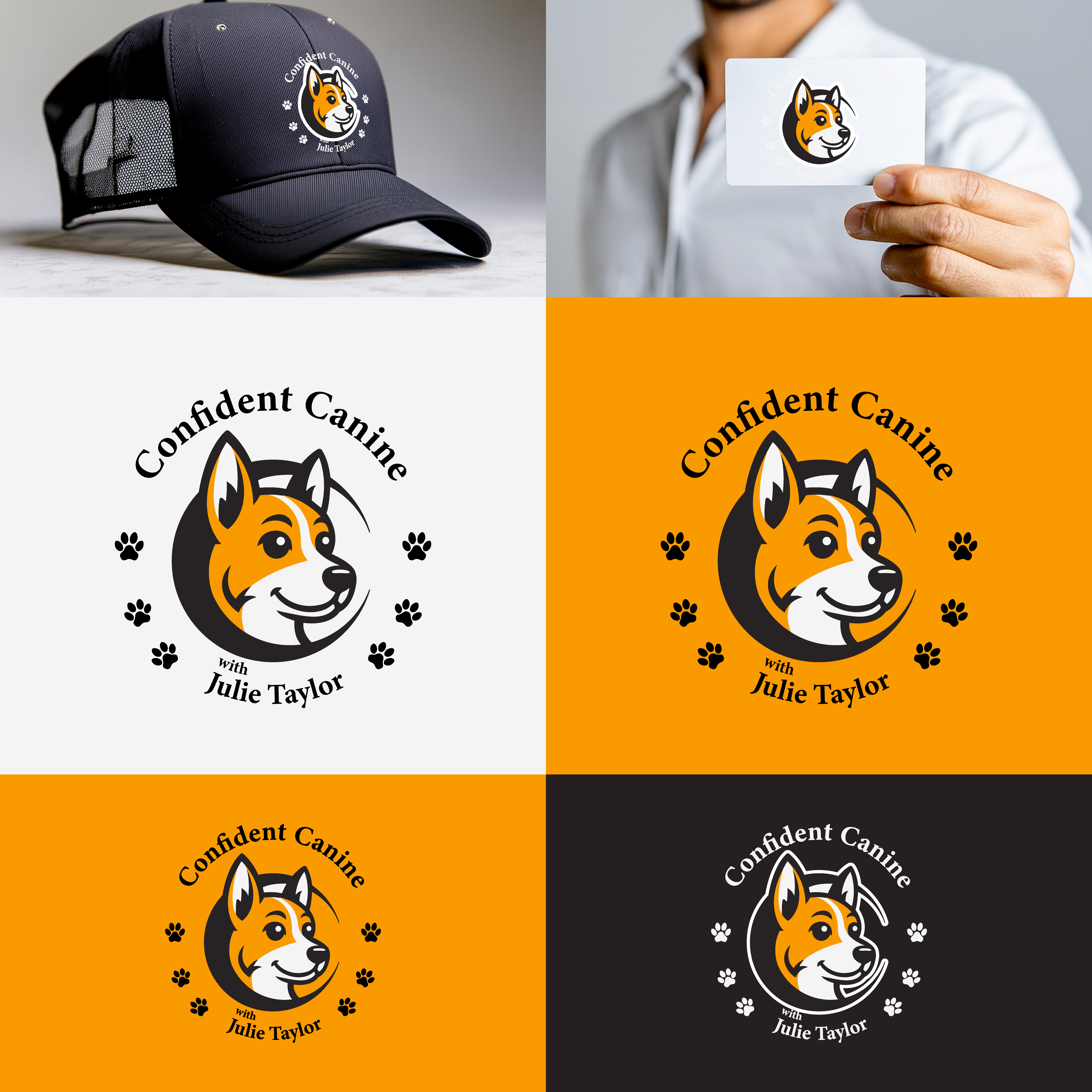 Confident Canine – Premium Dog Training Brand Logo Design animal logo design brand identity branding design canine branding custom logo dog logo dog trainer brand dog training branding dog training logo graphic design logo concept logo design mascot logo modern logo pet business logo pet illustration pet logo professional logo design vector mascot