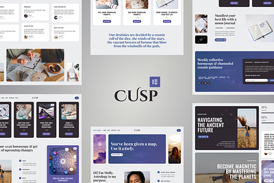 🌙 Introducing Cusp Template Kit — Your New Portal to the Stars astrology cosmic ecommerce elementor forecast future predictions horoscope intuitive planets portal purple space stars starseed template ui ux webdesign website wordpress