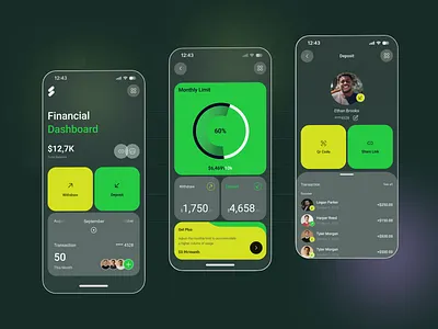Smart Pay – Modern Finance Dashboard App UI app concept bank app design dark mode app dashboard ui finance app finance dashboard financial management fintech ui mobile app ui mobile banking modern ui money tracker money transfer neo banking payment app personal finance saas dashboard ui design ux ui wallet app