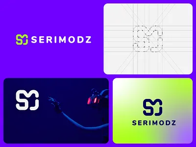 Serimodz brand branding concept design graphic design grid logo identity logo logomark minimal logo startup logo visual identity