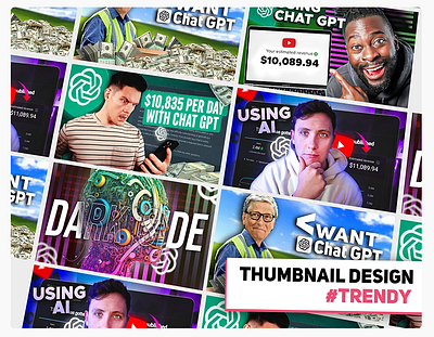 Trendy YouTube Thumbnail Design | ChatGPT | OpenAi banner thumbnail design youtube thumbnail youtube thumbnail design