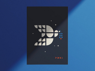 PDSI Holiday Dove bird dove eblast ecard geometric greeting card holiday illustration parisleaf pdsi peace shapes