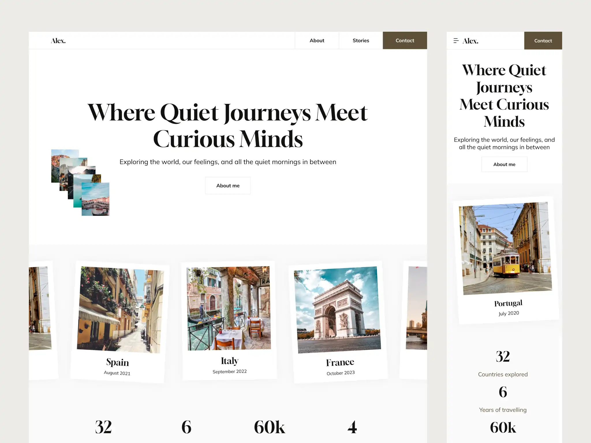 Example of Minimal Framer Landing Page Design