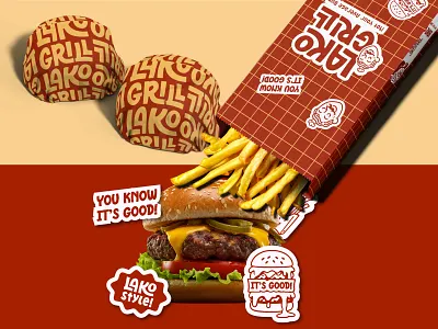 Lako Grill Burger Branding branding logo