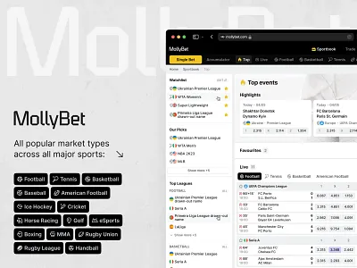 Mollybet: Sidebar bet betting design desktop icons interface light mollybet navigation product sidebar sports sportsbook ui web website