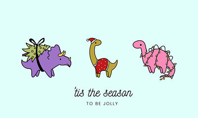 Dinosaur Christmas cute dinosaurs dinosaur tshirt design
