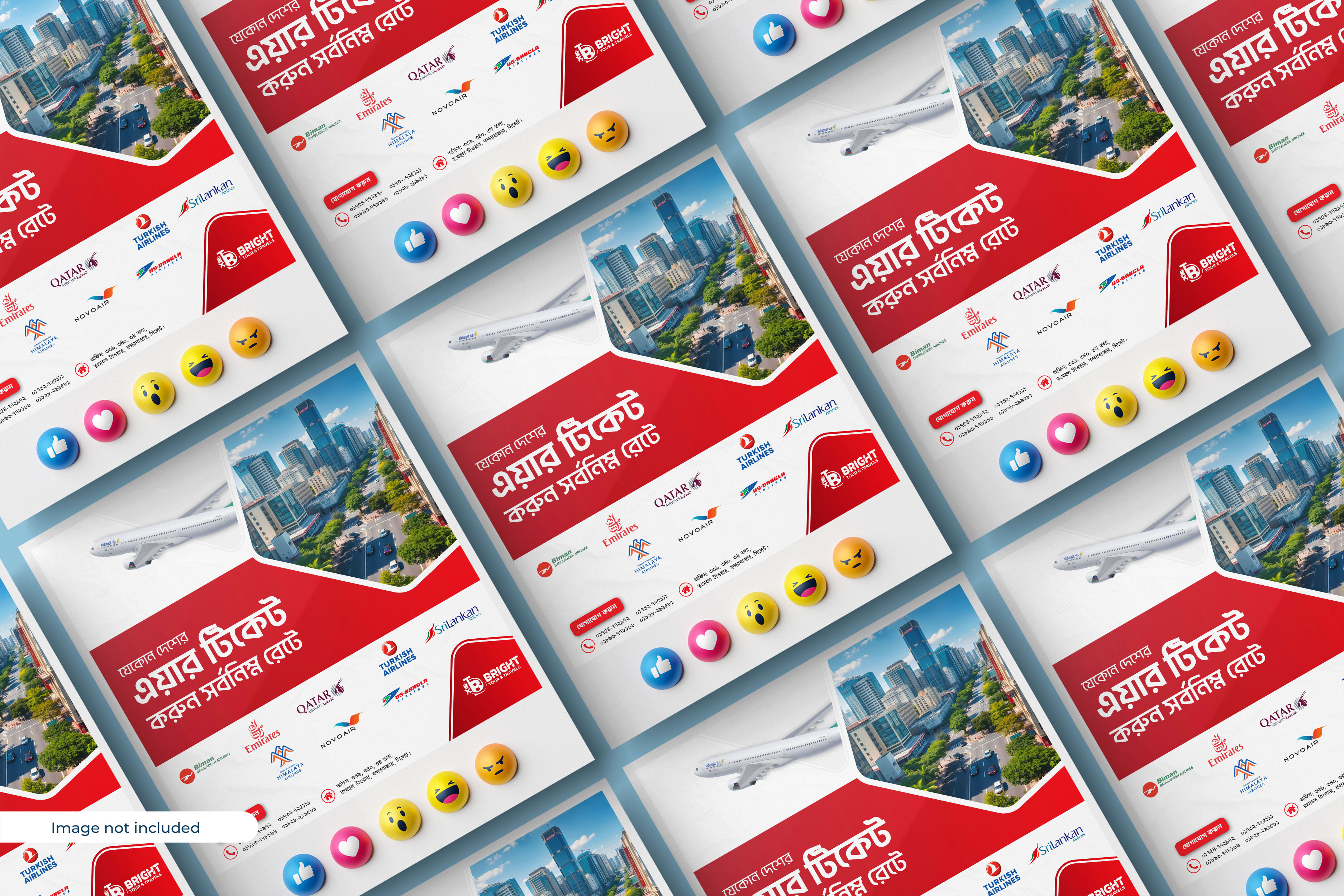 Creative Travel Post Design – Bright Tour & Travels adobe illustrator advertising brand identity branding business design design portfolio dribble invitation explore graphic design graphic designer marketing design post design social media engage social media post design travel agency design ttcgrapheque