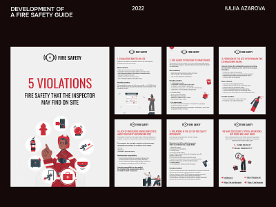 BEZ OGNYA: A4 Digital Guide Design on Fire Safety Violations a4 design b2b design brand identity clean design compliance corporate guide digital guide e book fire safety infographic design lead magnet pdf design professional guide regulatory risk management safety audit security technical document vector graphics vertical layout