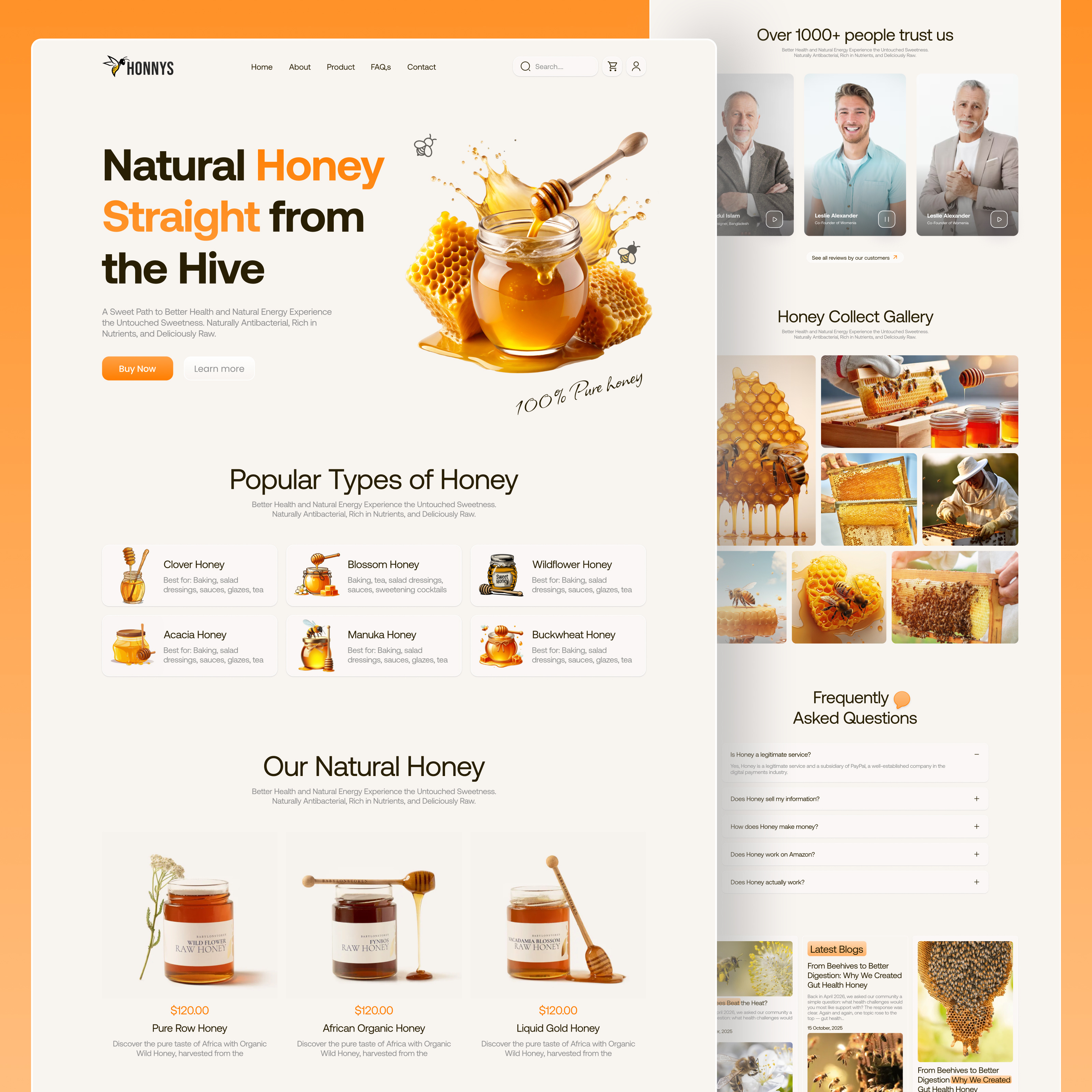 Honey Selling Website UI Design beekeeping bio product eco friendly ecommerce website figma design food ui fresh honey healthy food honey ecommerce honey packaging honey ui honey ux honey website minimal design natural products online honey store organic product uiux