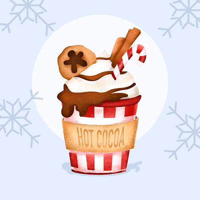 Cocoa & Cookies artist cocoa cookies december design drawing graphic design hot chocolate illustration sweet winter