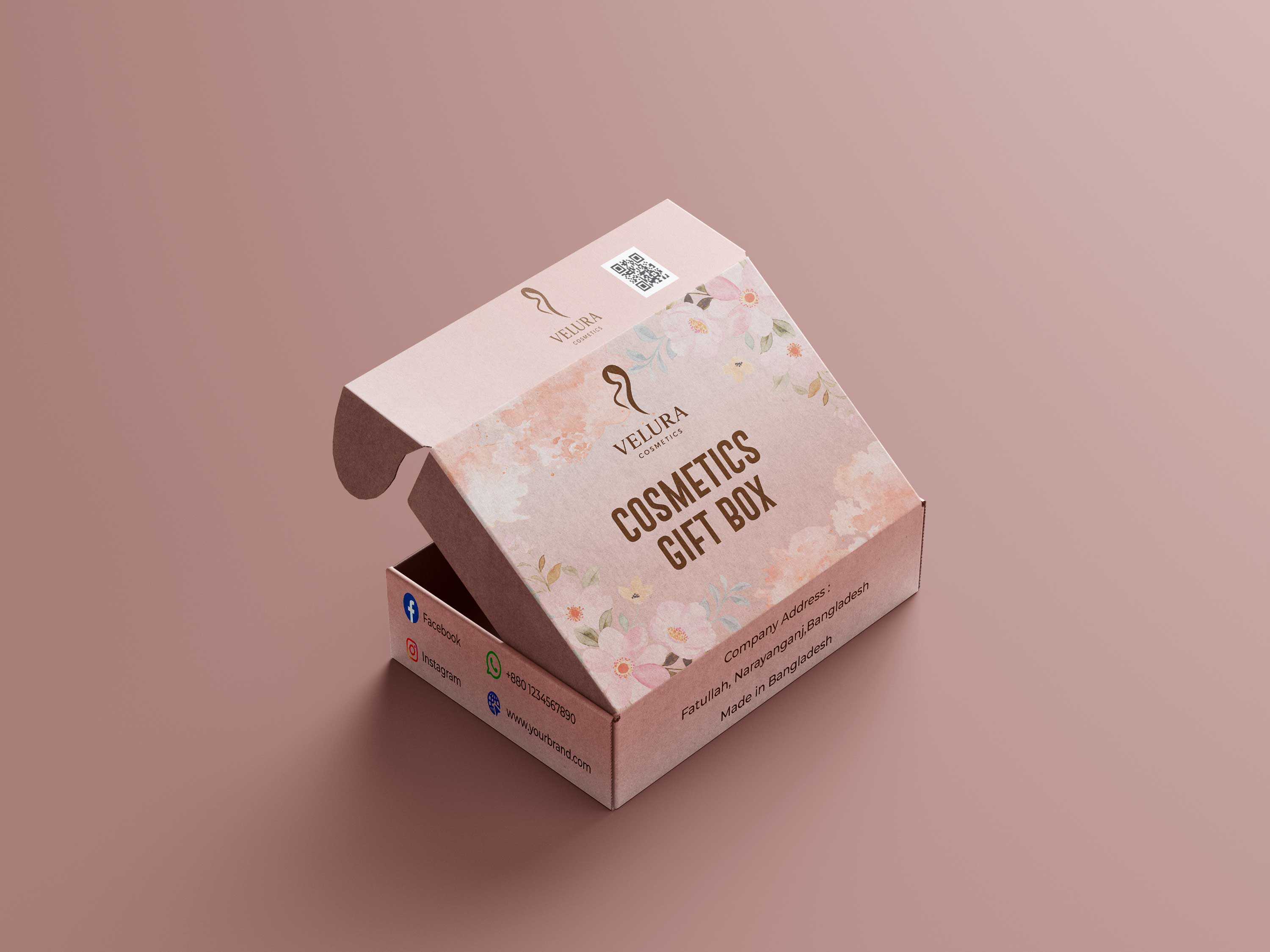 Cosmetics Gift Box Packaging & Branding Design box design branding design cosmetics gift box gift box graphic design mailer box mailer gift box packaging packaging design product packaging