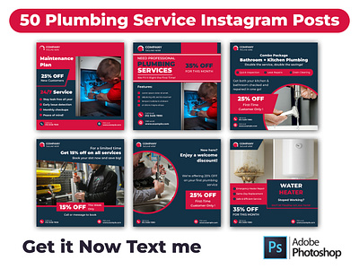 50 Editable Plumbing Instagram Post Designs for Canva business posts canva graphics clean layouts content bundle content templates design pack editable graphics editable templates instagram designs modern designs plumbing content plumbing feed plumbing instagram plumbing updates plumbing visuals service posts simple posts social media posts social toolkit template collection
