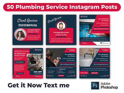 50 Plumbing Service Instagram Templates Editable in Canva business posts clean layouts content pack content templates design bundle editable canva designs editable graphics instagram posts modern layouts plumbing content plumbing designs plumbing feed plumbing posts plumbing templates plumbing visuals service updates simple templates social media graphics social media toolkit template pack
