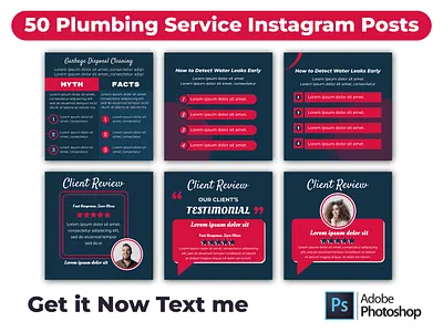 50 Editable Plumbing Instagram Templates for Social Media business visuals canva posts clean templates content bundle content templates design pack editable canva editable design modern layouts plumbing content plumbing feed plumbing graphics plumbing instagram plumbing updates promo posts service templates simple layouts social media bundle social media templates template set