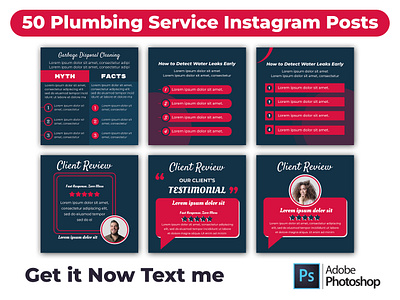 50 Editable Plumbing Instagram Templates for Social Media business visuals canva posts clean templates content bundle content templates design pack editable canva editable design modern layouts plumbing content plumbing feed plumbing graphics plumbing instagram plumbing updates promo posts service templates simple layouts social media bundle social media templates template set