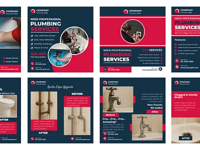 50 Editable Plumbing Instagram Post Designs for Canva business graphics canva graphics clean design content bundle content visuals design pack editable elements editable templates modern layouts plumbing content plumbing feed plumbing instagram plumbing updates professional posts promo posts service posts simple layout social media templates social toolkit template collection