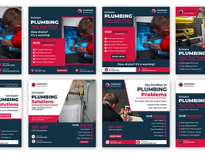 50 Plumbing Service Instagram Templates Editable in Canva business posts clean layouts content pack content templates design bundle editable canva designs editable graphics instagram posts modern layouts plumbing content plumbing designs plumbing feed plumbing posts plumbing templates plumbing visuals service updates simple templates social media graphics social media toolkit template pack