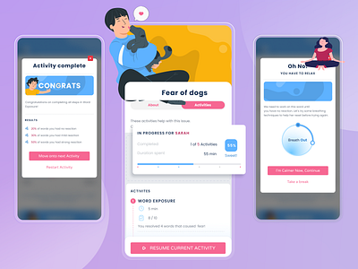 How to cure phobia through mobile app healthy phobia ui ui ux ux wellbeing