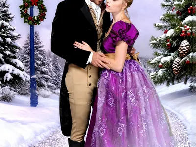 Christmas Regency Romance christmas cover art work graphic design historical romance regency