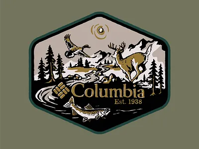 Wildlife Hex ball cap branding fishing graphic design hunting illustration outdoor tee shirt wildlife