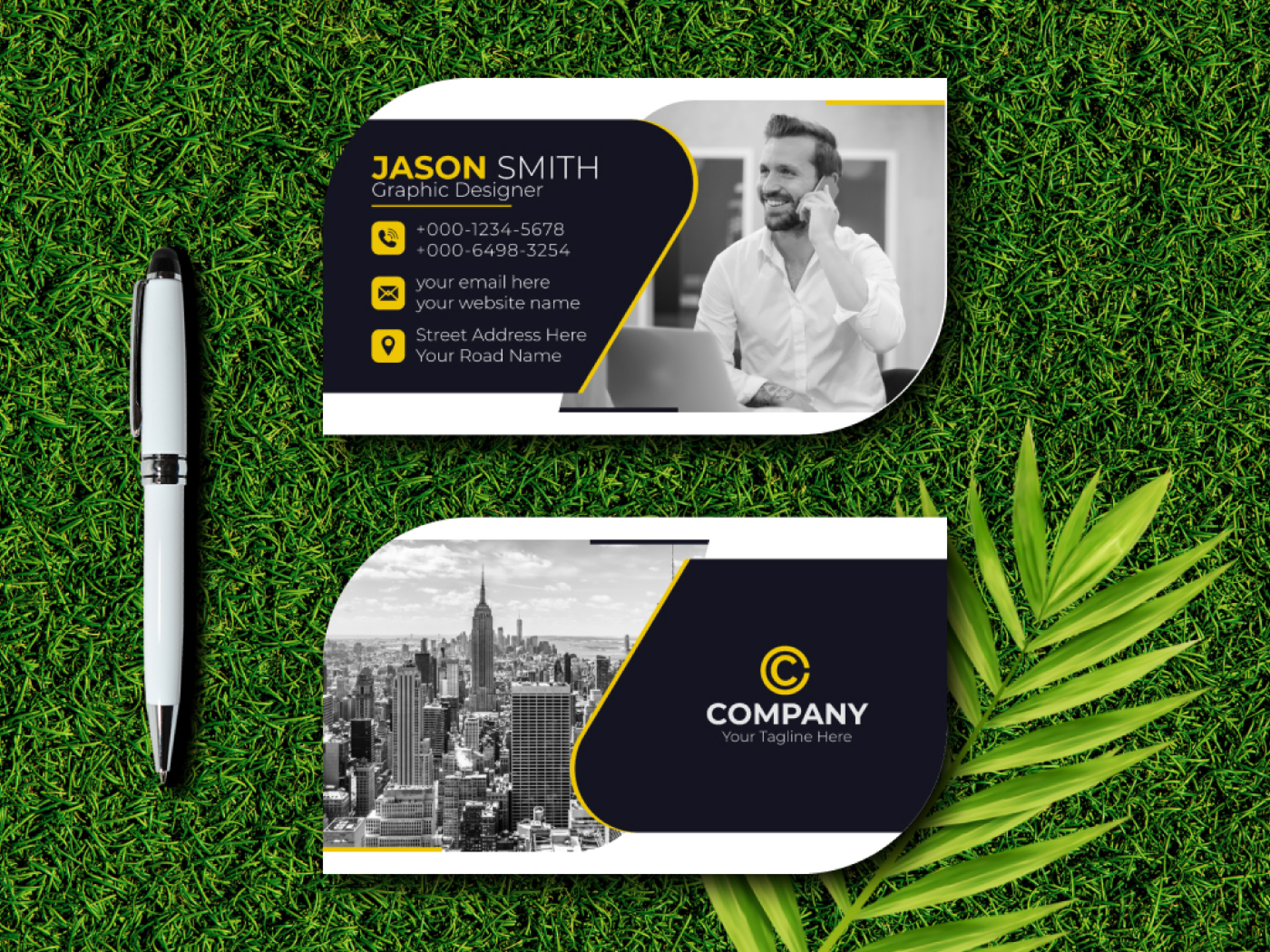 Example of Die Cut Business Card Design